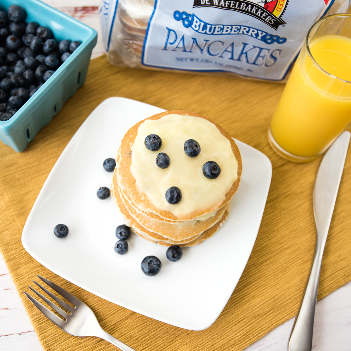 Blueberry & Lemon Curd Stack